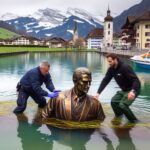 Lugano authorities recover Satoshi Nakamoto statue that was thrown in lake - The Block