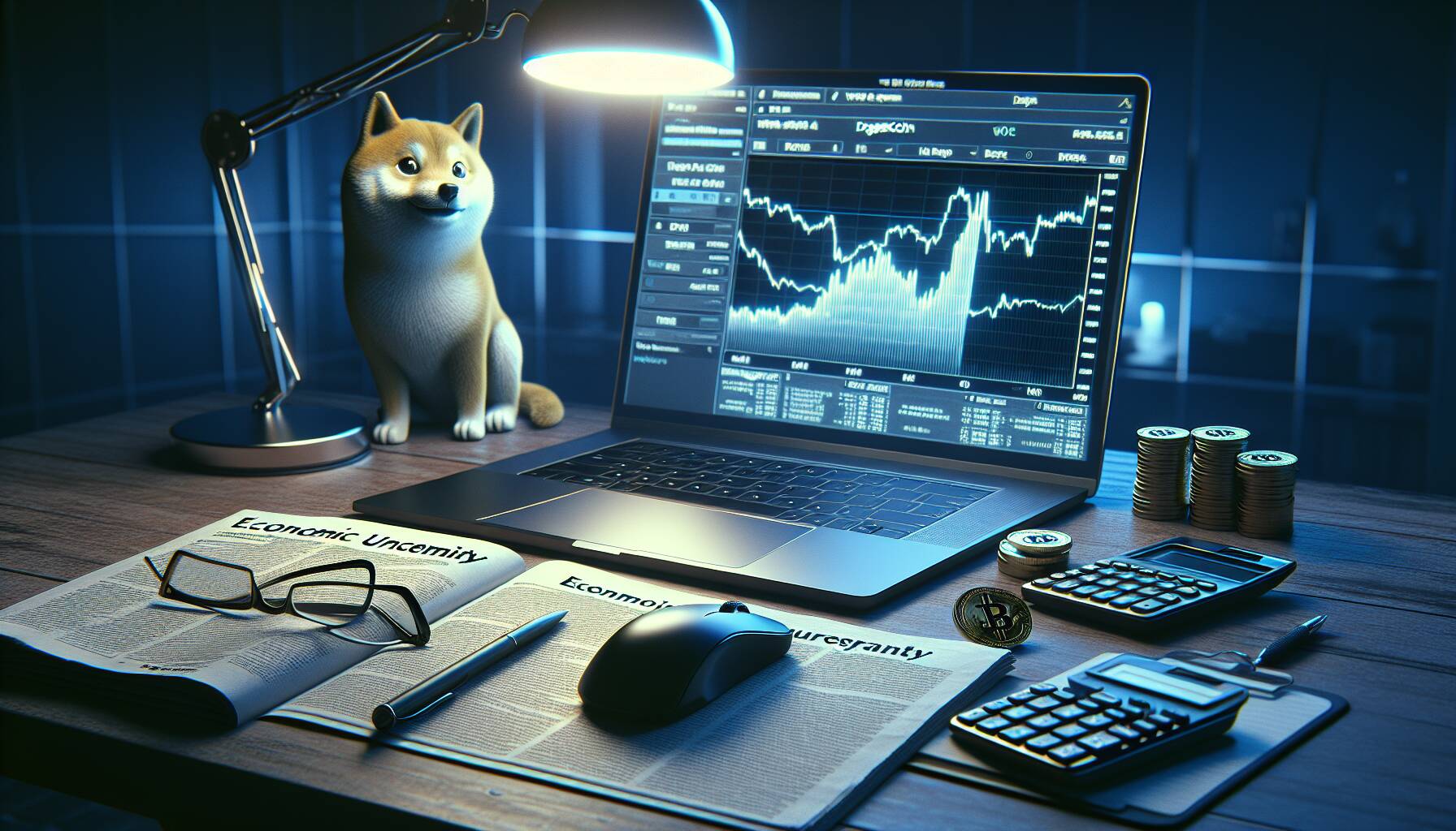 Market dynamics of Dogecoin amid economic uncertainty