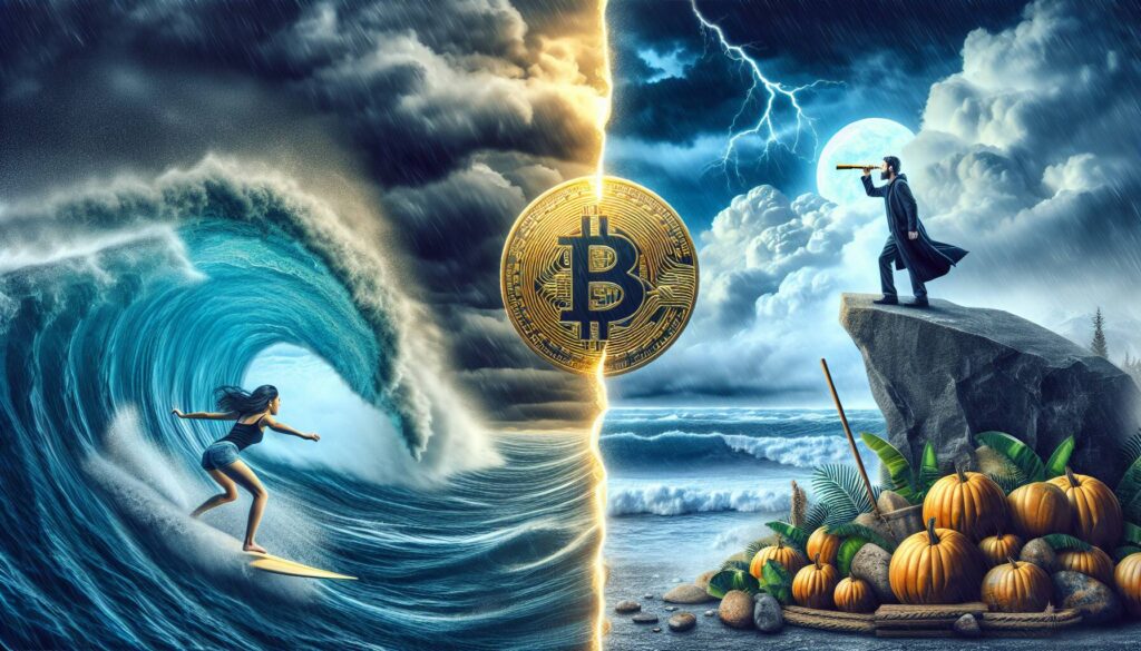 Market volatility and contrasting investor strategies in cryptocurrency