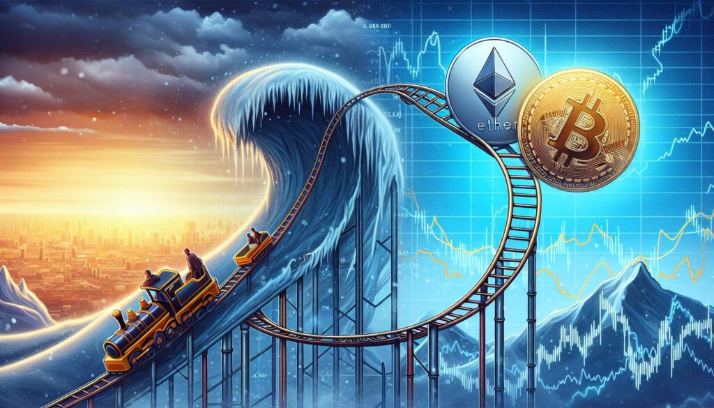 Shifts in cryptocurrency: Bitcoin declines while Ether rises