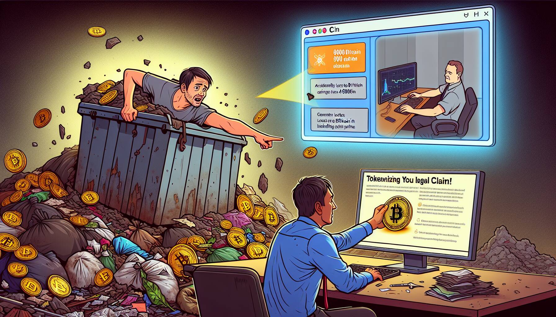 UK man loses 8,000 bitcoin in landfill, refuses to surrender, shifts focus to tokenizing legal claim