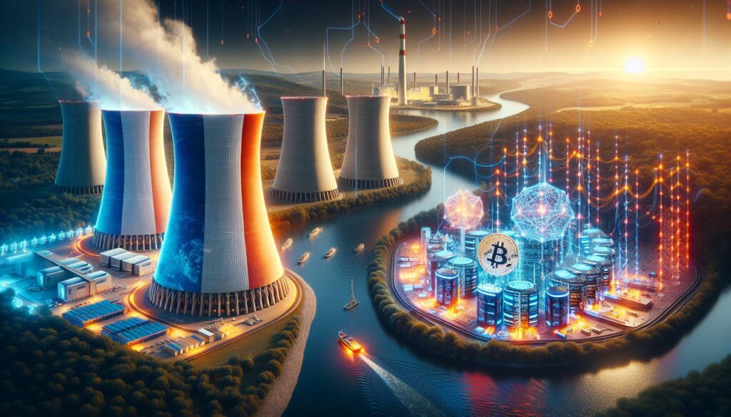 Utilizing nuclear surplus for bitcoin mining in France