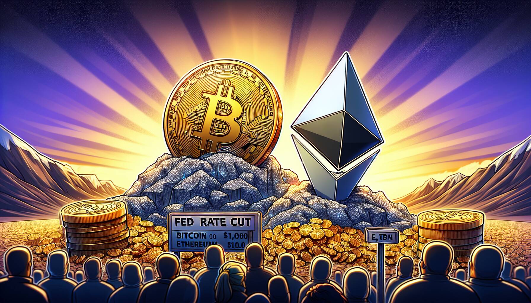 Bitcoin and Ethereum prices hold firm amid anticipation of Fed rate cut
