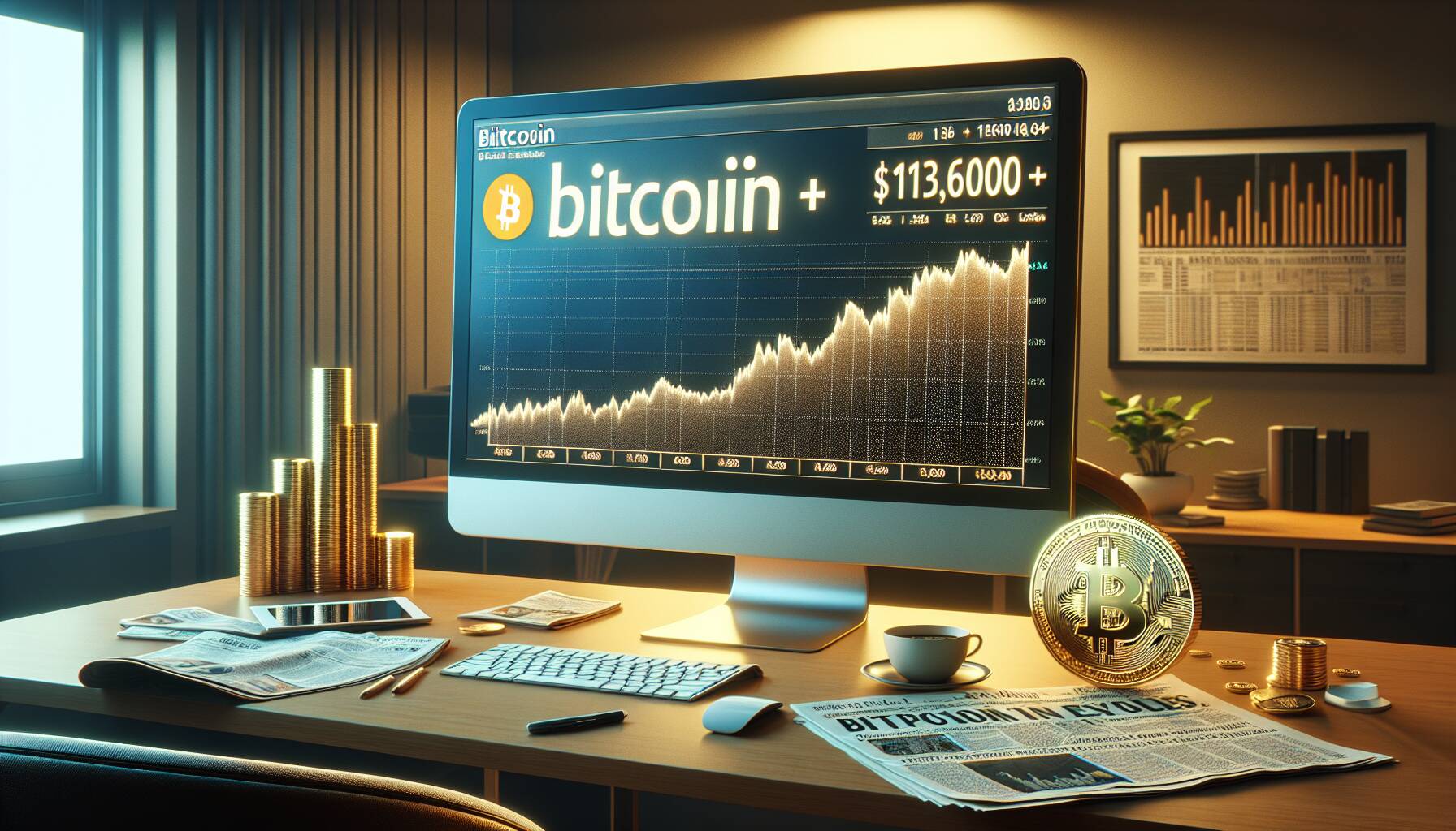 Bitcoin surges past $113,600 on positive market sentiment
