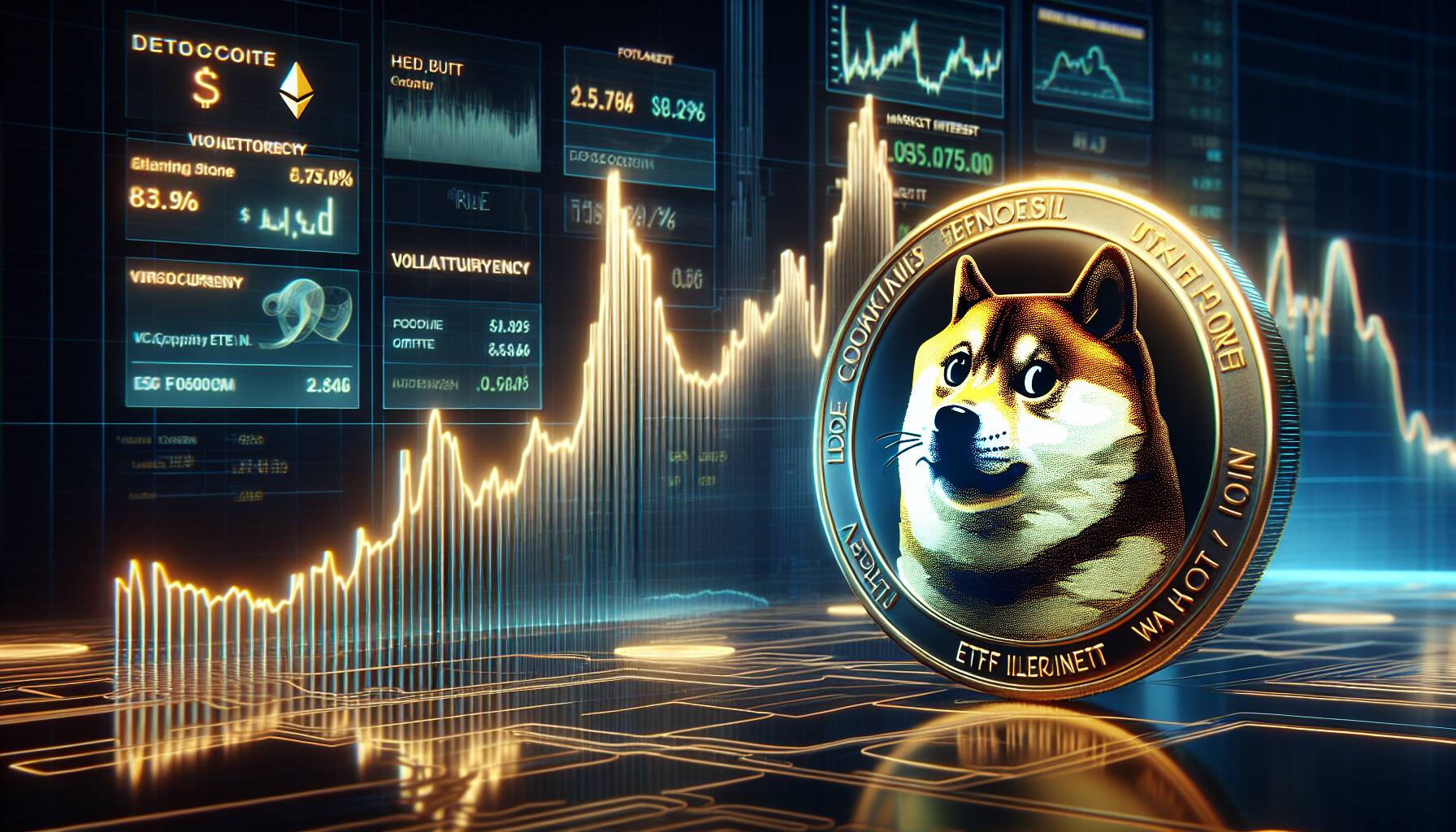 Dogecoin shows volatility amid ETF speculation and market interest