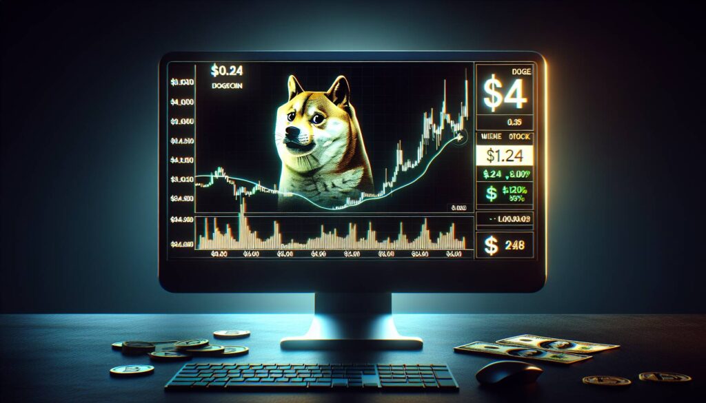 Dogecoin struggles to maintain price above $0.24