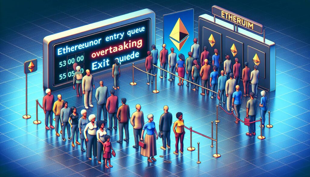 Ethereum validator entry queue overtakes exit queue