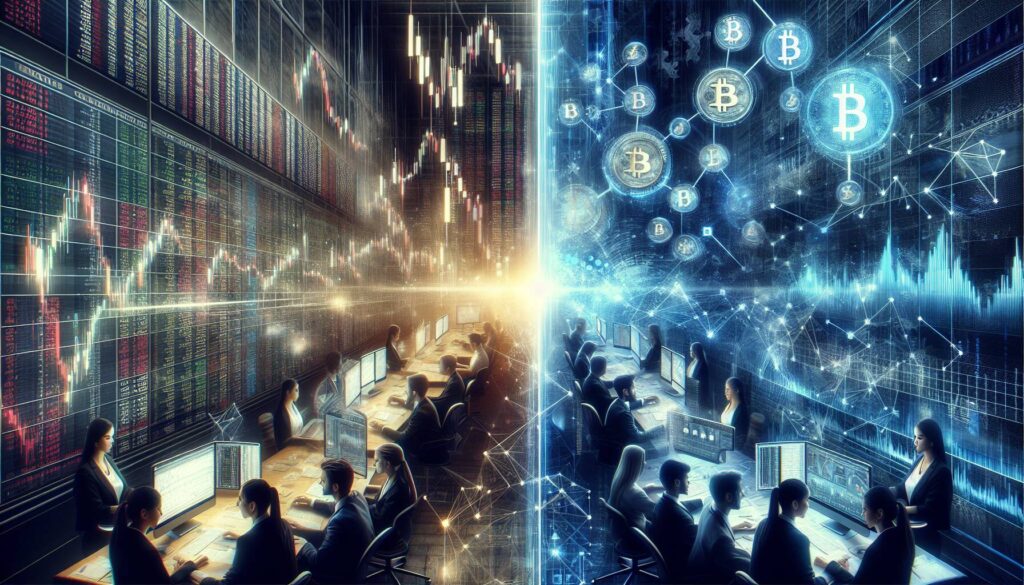 Market dynamics between stocks and cryptocurrencies