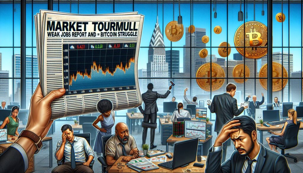 Market turmoil: weak jobs report and bitcoin struggle