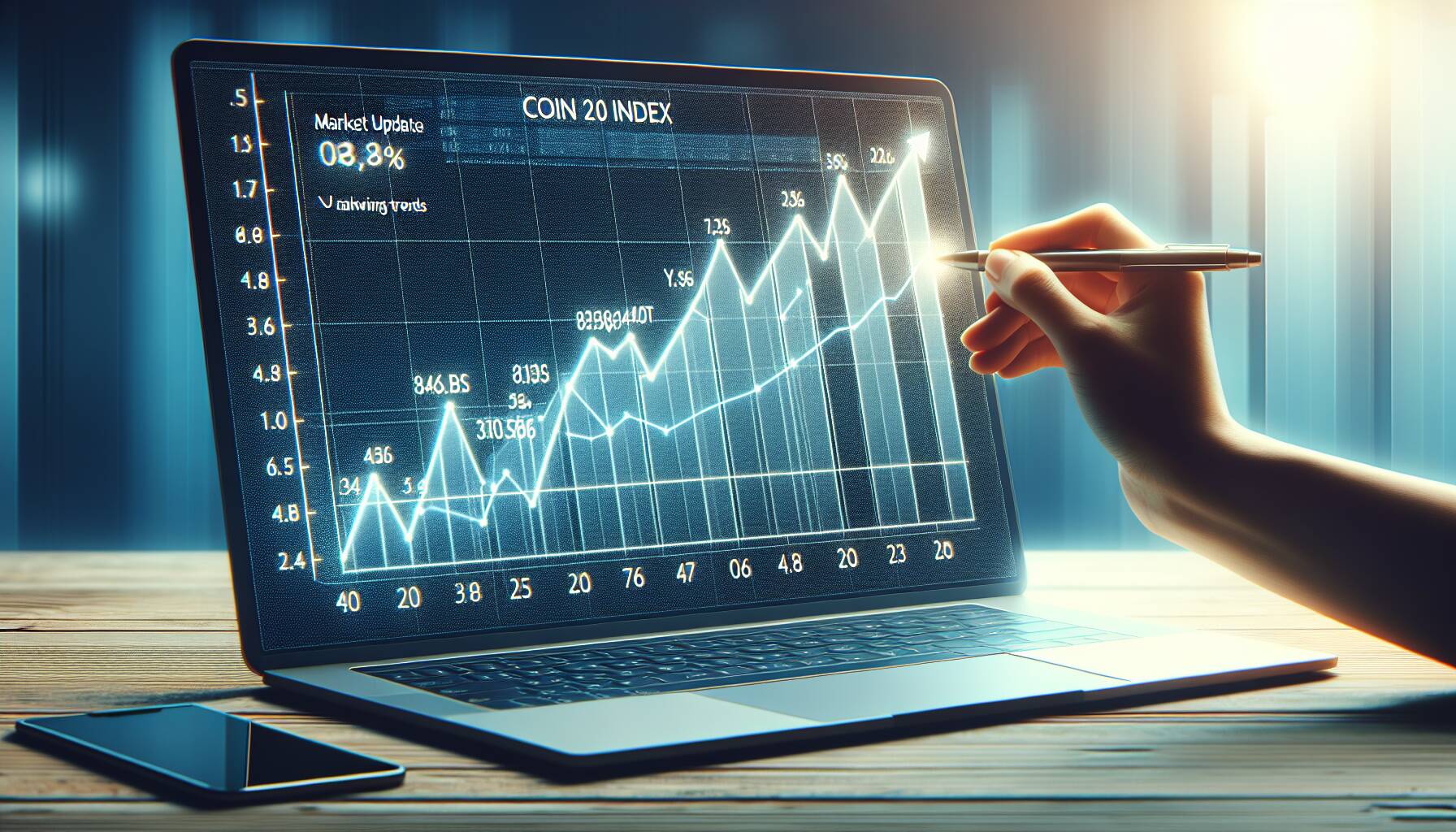 Market update on CoinDesk 20 Index shows positive trends