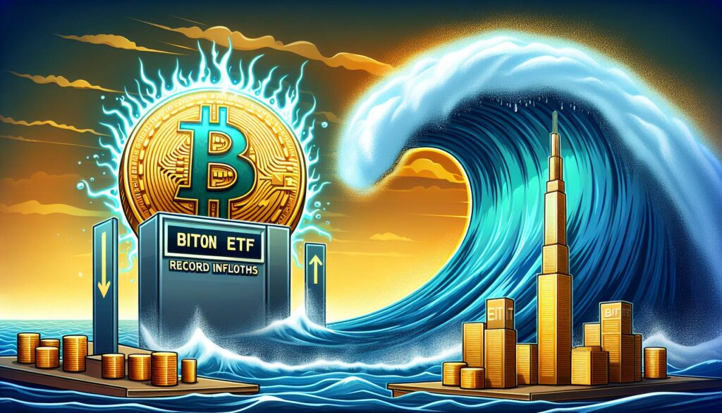 Bitcoin ETFs surge with record inflows as BlackRock's IBIT approaches $100 billion AUM