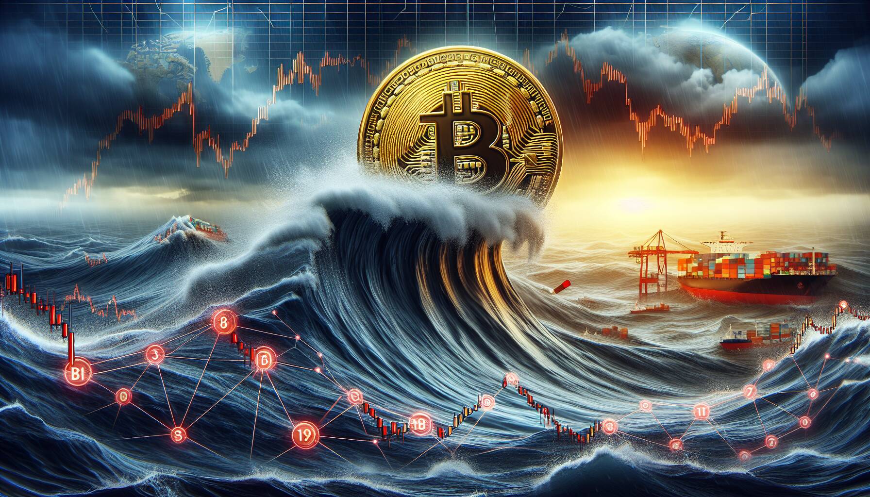 Bitcoin's decline amid trade tensions