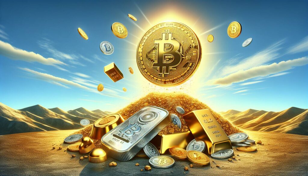 Bitcoin's rise amid precious metals decline
