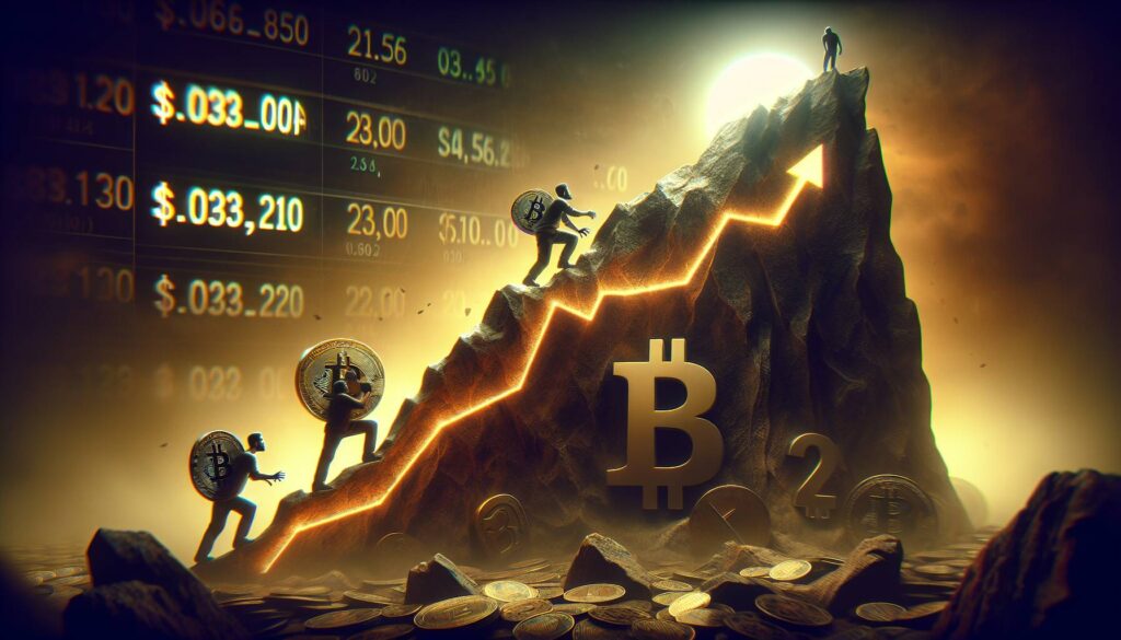 Market tension as altcoins struggle with $0.20 resistance