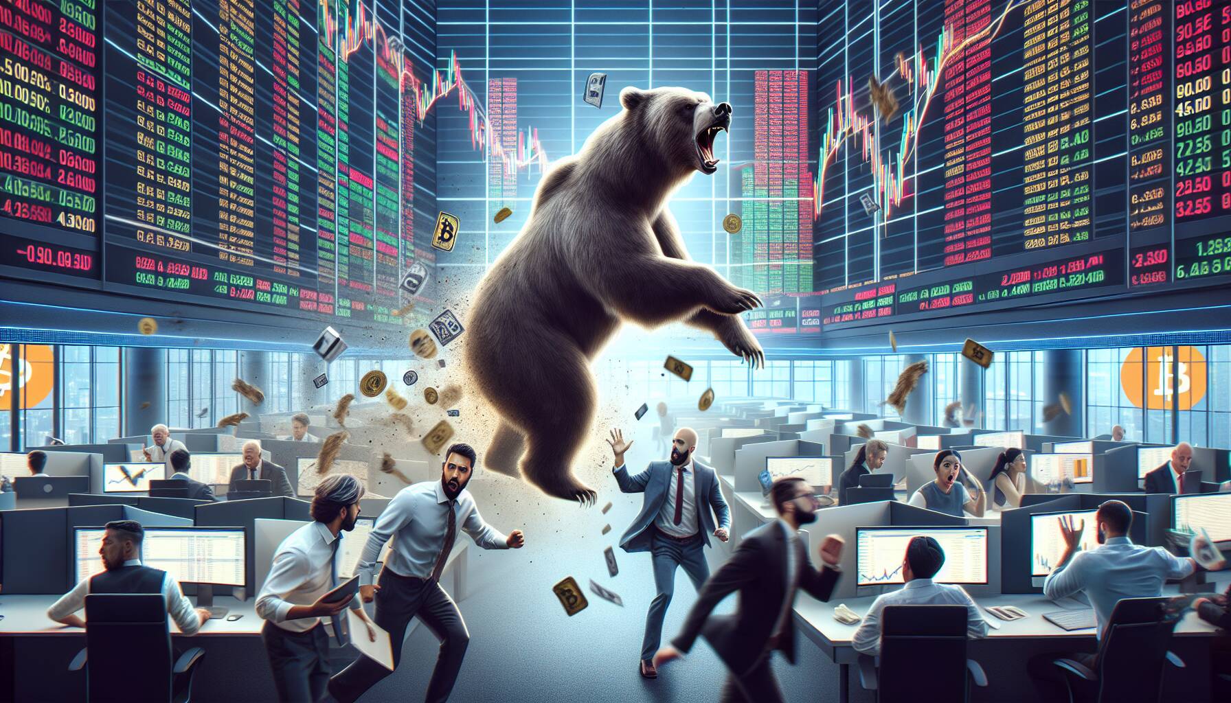 Bearish momentum in the cryptocurrency market