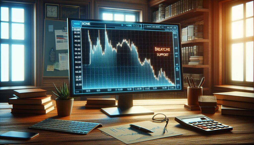 BONK faces volatility after breaching support level