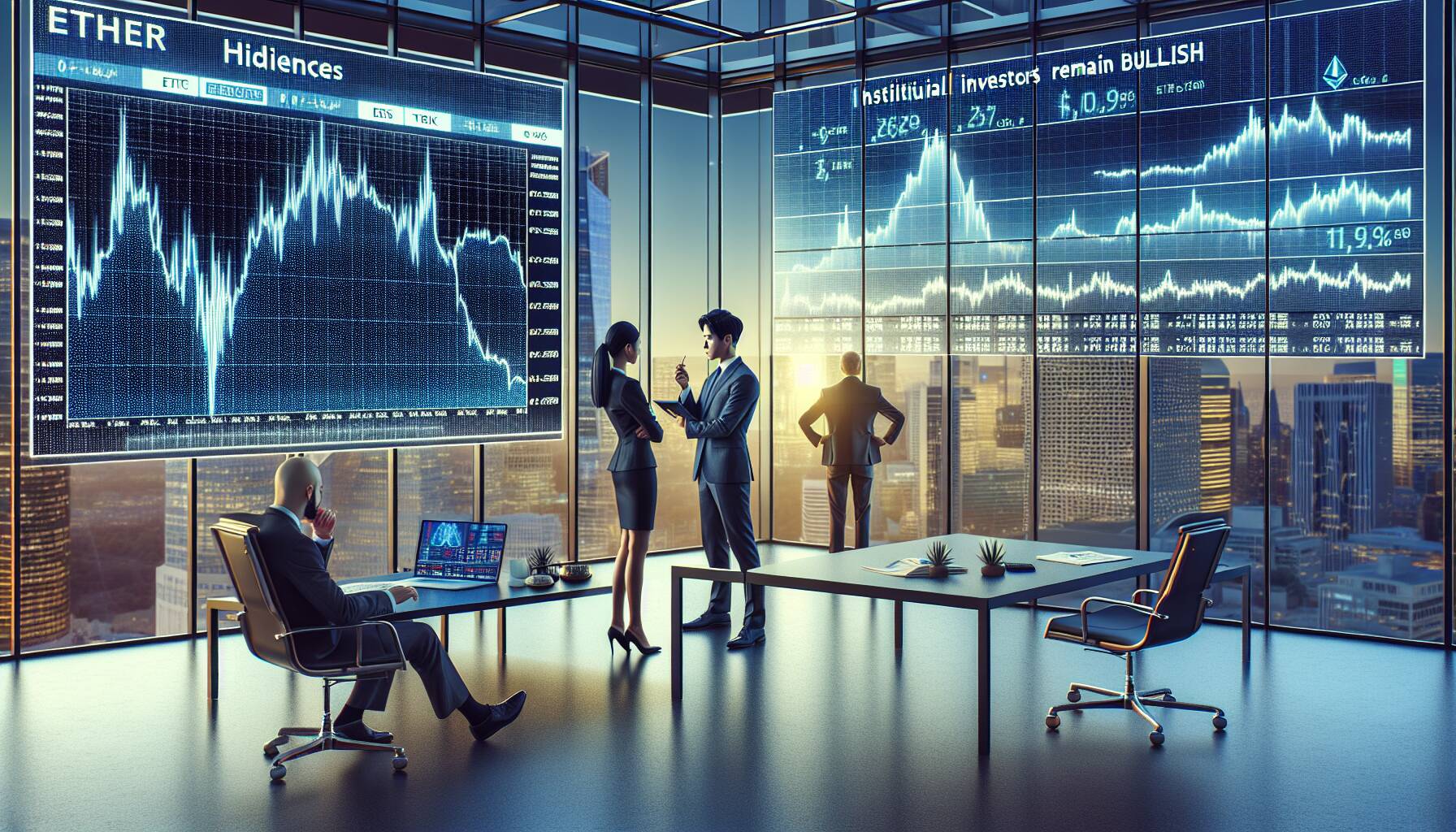 Ether declines as institutional investors remain bullish