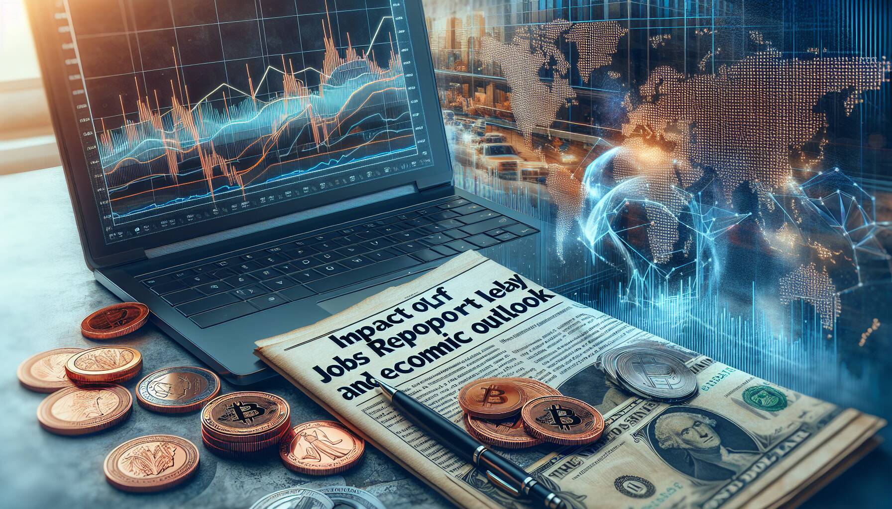 Impact of jobs report delay on cryptocurrency and economic outlook
