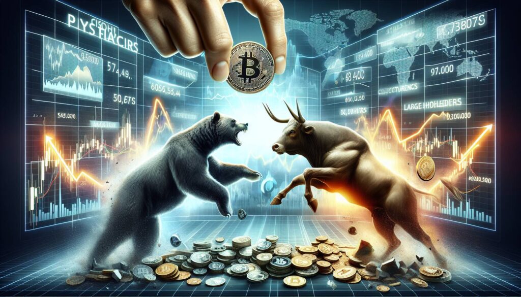 Market volatility and large holder impact in cryptocurrency