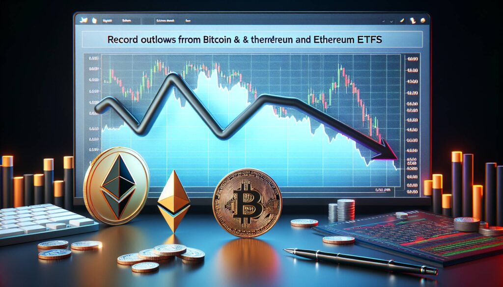 Record outflows from Bitcoin and Ethereum ETFs signal shifting investor sentiment