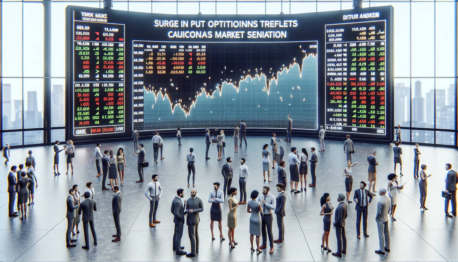 Surge in put options trading reflects cautious market sentiment