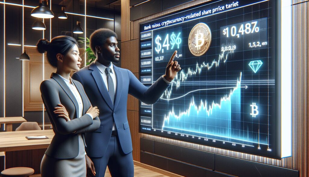 Bank raises cryptocurrency-related share price target demonstrating market optimism