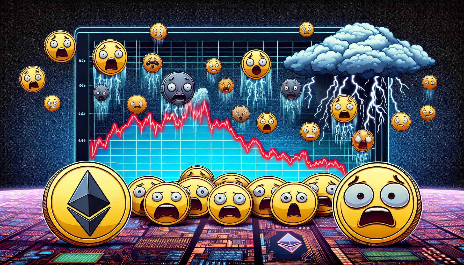 Ether's decline and its effect on meme coins