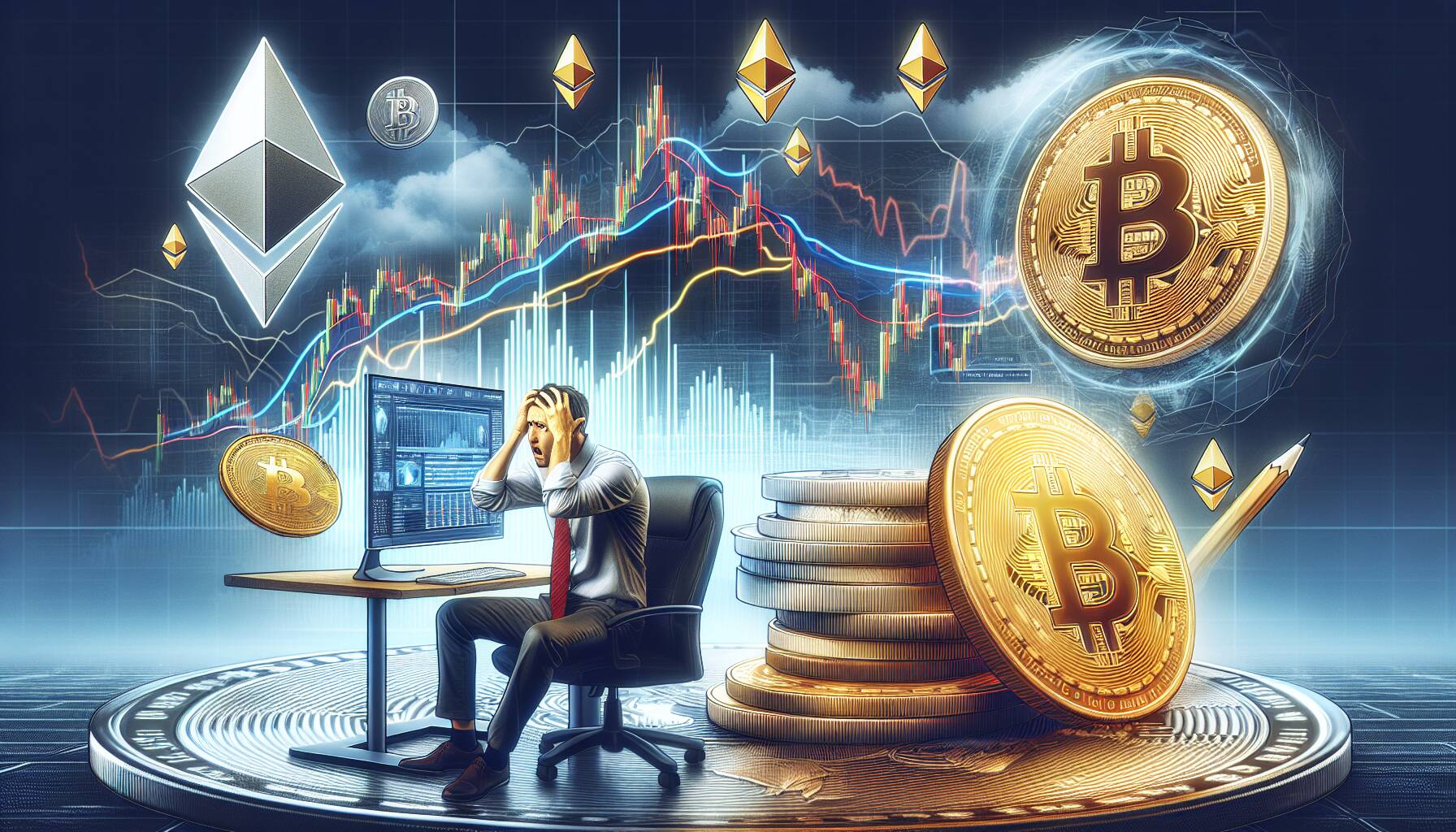 Market volatility and potential loss impact on cryptocurrency投资者