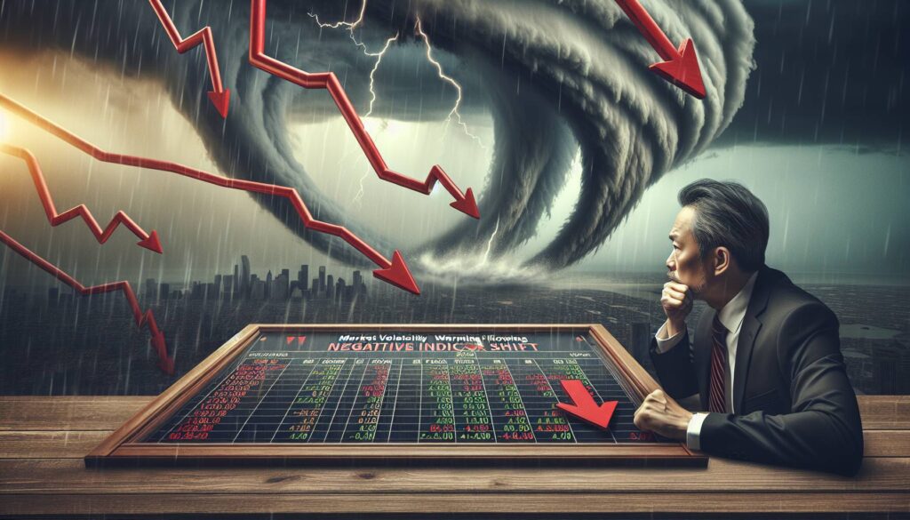 Market volatility warning following negative indicator shift