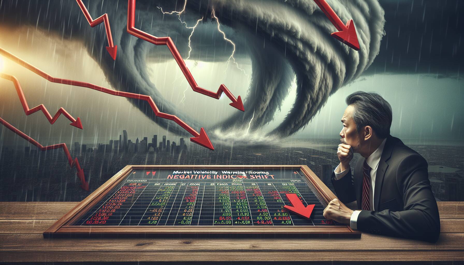 Market volatility warning following negative indicator shift