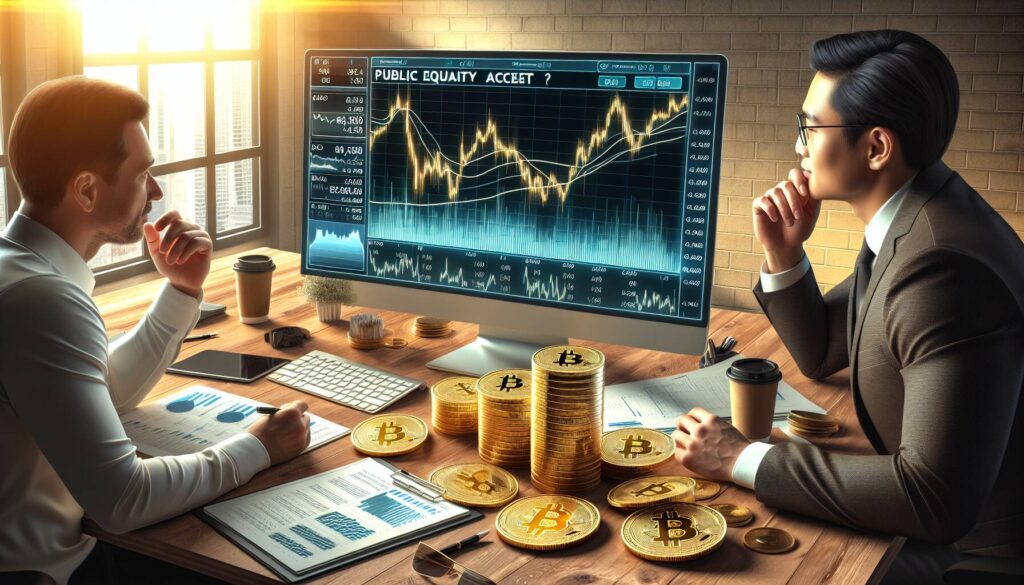 Public equity access to bitcoin for investors