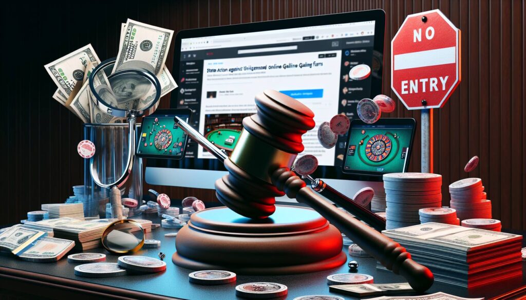 State action against unlicensed online gambling firms