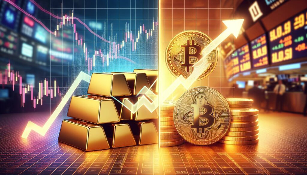 Bitcoin and gold diverging market trends