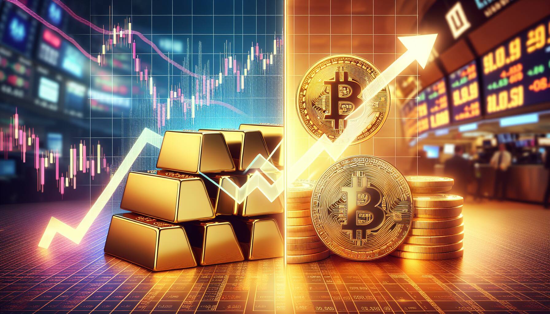 Bitcoin and gold diverging market trends