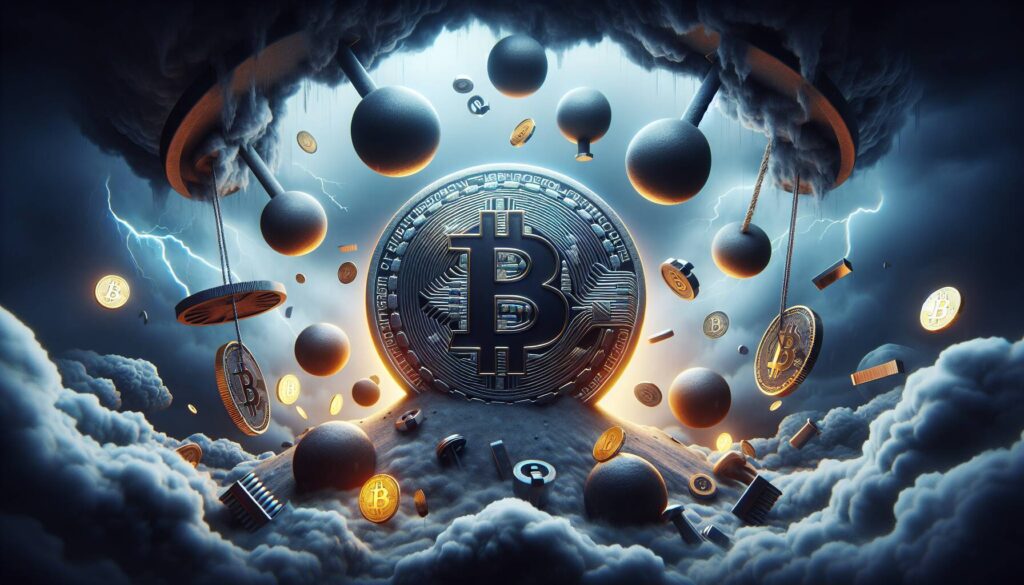 Bitcoin faces decline amid market pressures