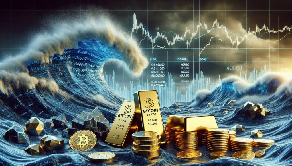 Bitcoin struggles as investors seek stability in precious metals