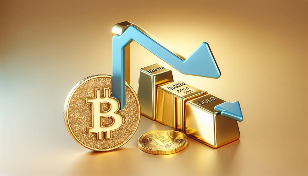Bitcoin's significant decline against gold