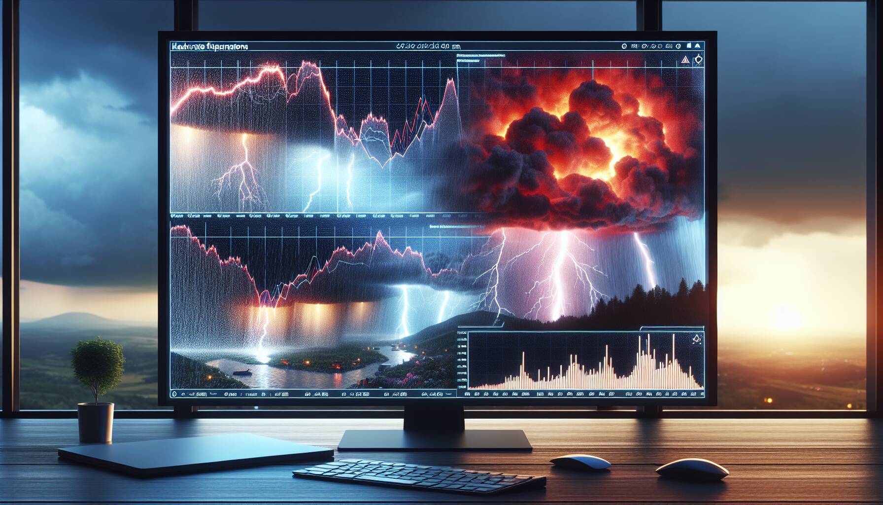 Hashrate fluctuations from extreme weather events