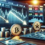 Market decline of Bitcoin and Stellar