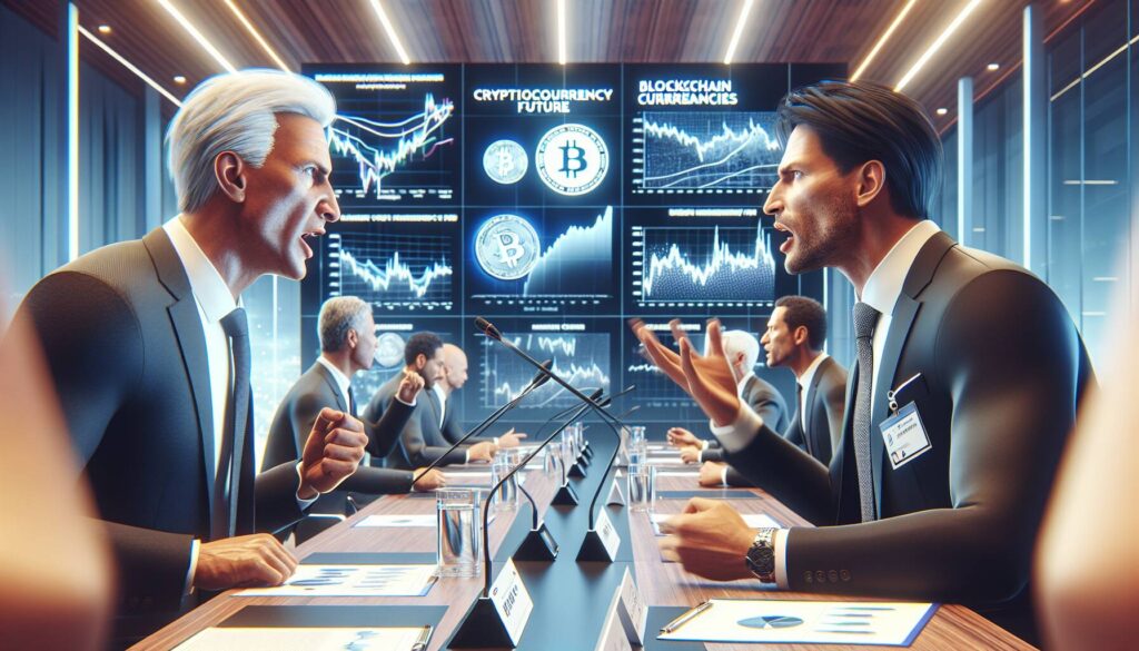 Ripple's Garlinghouse and Coinbase's CEO Clash on Cryptocurrency Future at WEF