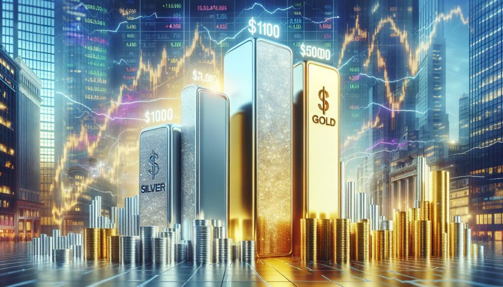 Silver surges past $100 while gold nears $5000
