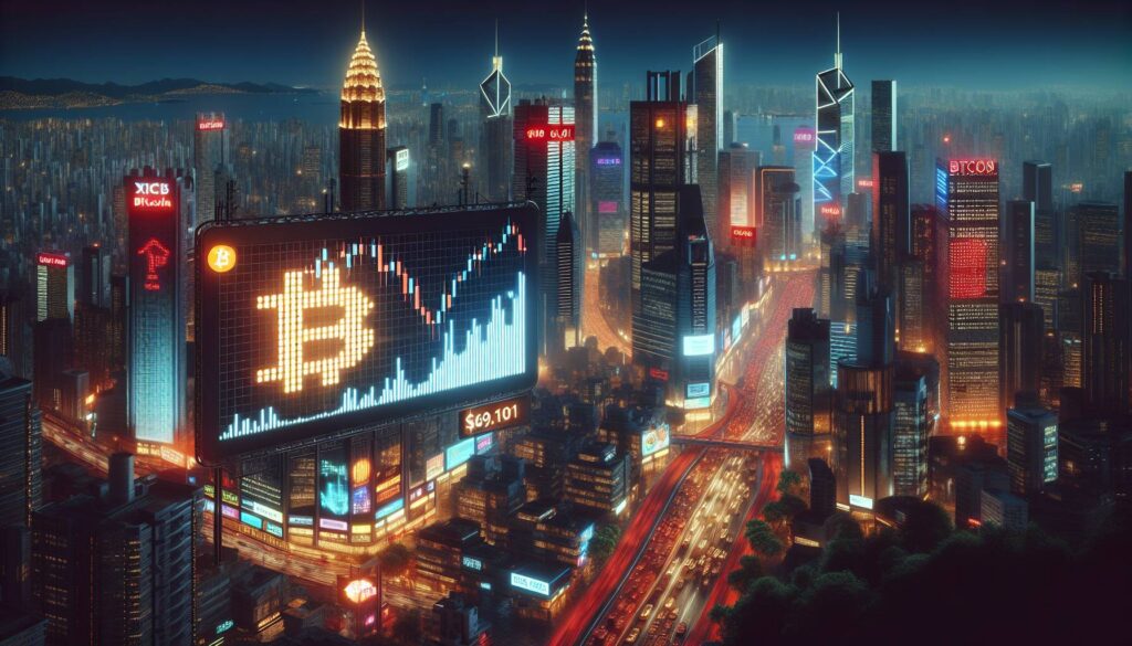 Bitcoin dips to $69,101 during Asian trading hours