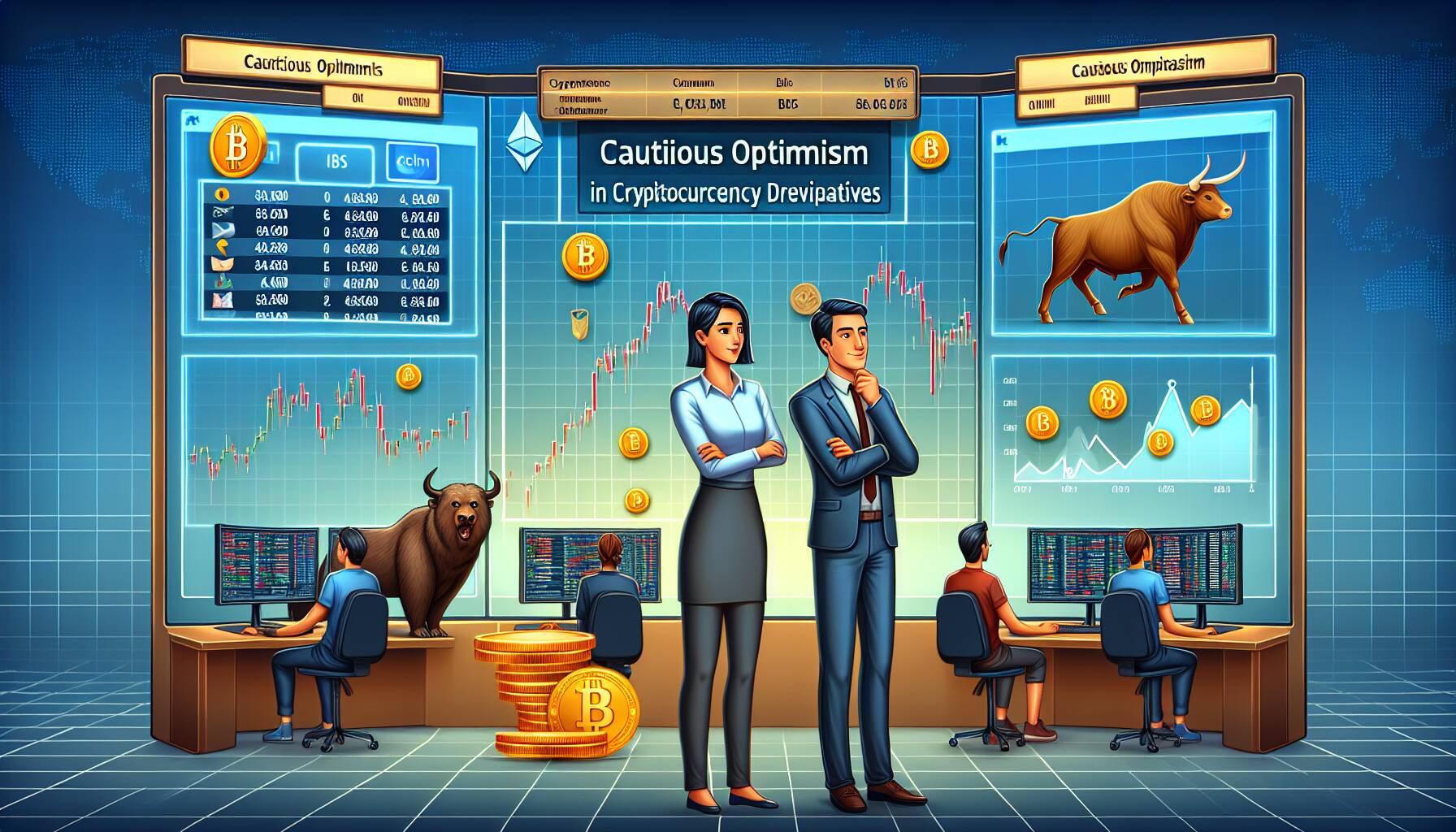 Cautious optimism in cryptocurrency derivatives market