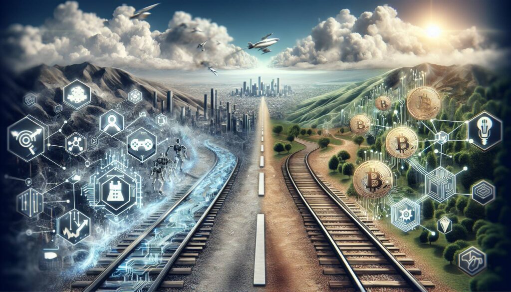 Contrasting paths of AI and cryptocurrency adoption