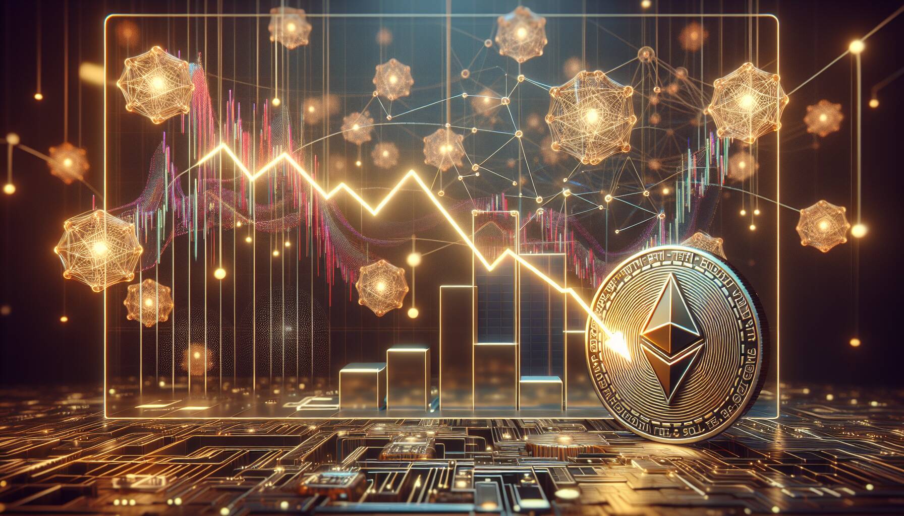 Ether's price drop amid rising blockchain activity