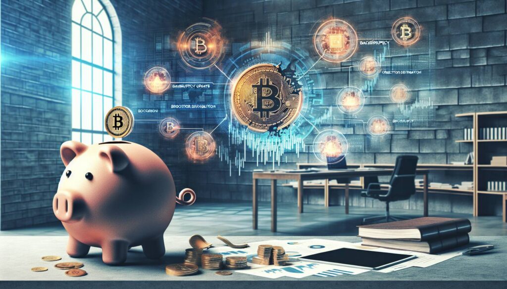 Bankruptcy updates and creditor distribution in cryptocurrency