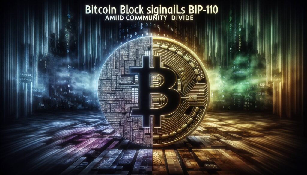Bitcoin block signals BIP-110 amid community divide
