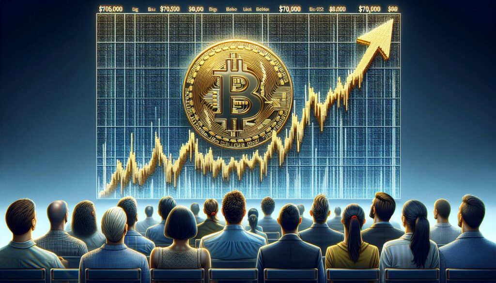 Bitcoin near $70,500 amidst cautious market dynamics