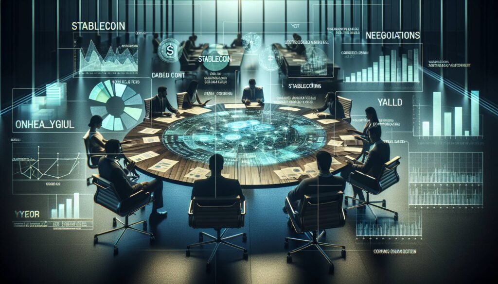 Political connections in stablecoin yield negotiations