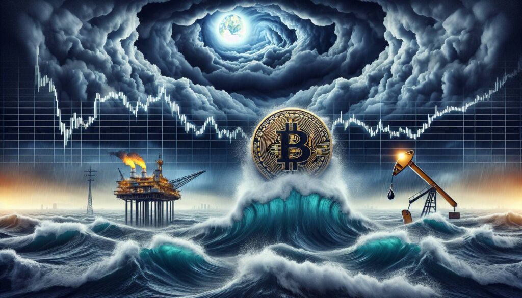 Bitcoin struggles amid market volatility and rising oil prices